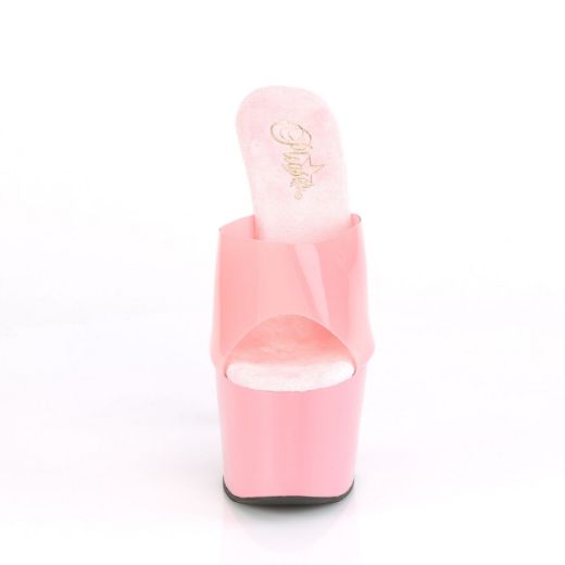 Product image of Pleaser ADORE-701N Baby Pink (Jelly-Like) Polyurethane (Pu)/Baby Pink 7 inch (17.8 cm) Heel 2 3/4 inch (7 cm) Platform Slide Slide Mule Shoes