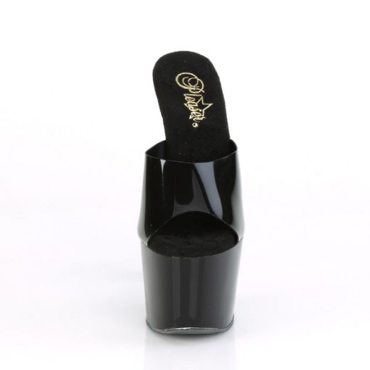 Product image of Pleaser ADORE-701N Black (Jelly-Like) Polyurethane (Pu)/Black 7 inch (17.8 cm) Heel 2 3/4 inch (7 cm) Platform Slide Slide Mule Shoes