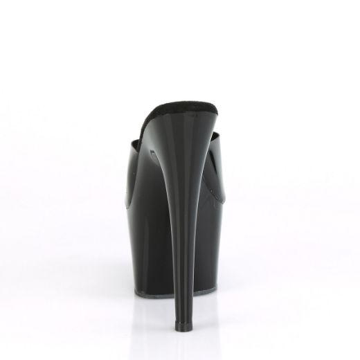 Product image of Pleaser ADORE-701N Black (Jelly-Like) Polyurethane (Pu)/Black 7 inch (17.8 cm) Heel 2 3/4 inch (7 cm) Platform Slide Slide Mule Shoes