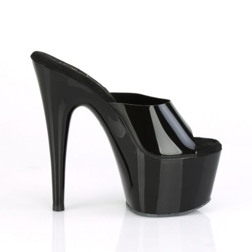 Product image of Pleaser ADORE-701N Black (Jelly-Like) Polyurethane (Pu)/Black 7 inch (17.8 cm) Heel 2 3/4 inch (7 cm) Platform Slide Slide Mule Shoes
