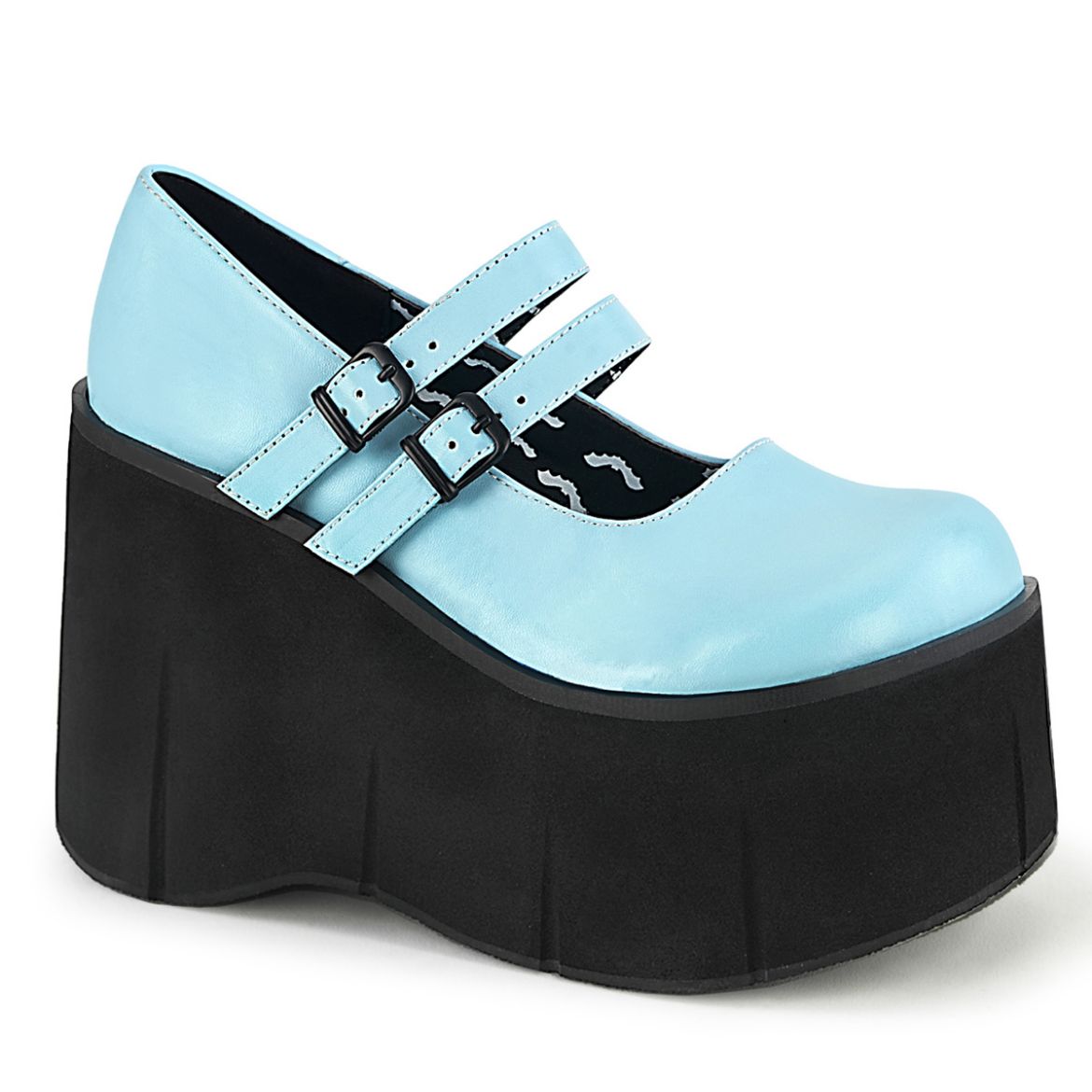 Product image of Demonia KERA-08 Baby Blue Vegan Faux Leather 4 1/2 inch (11.4 cm) Platform Maryjane