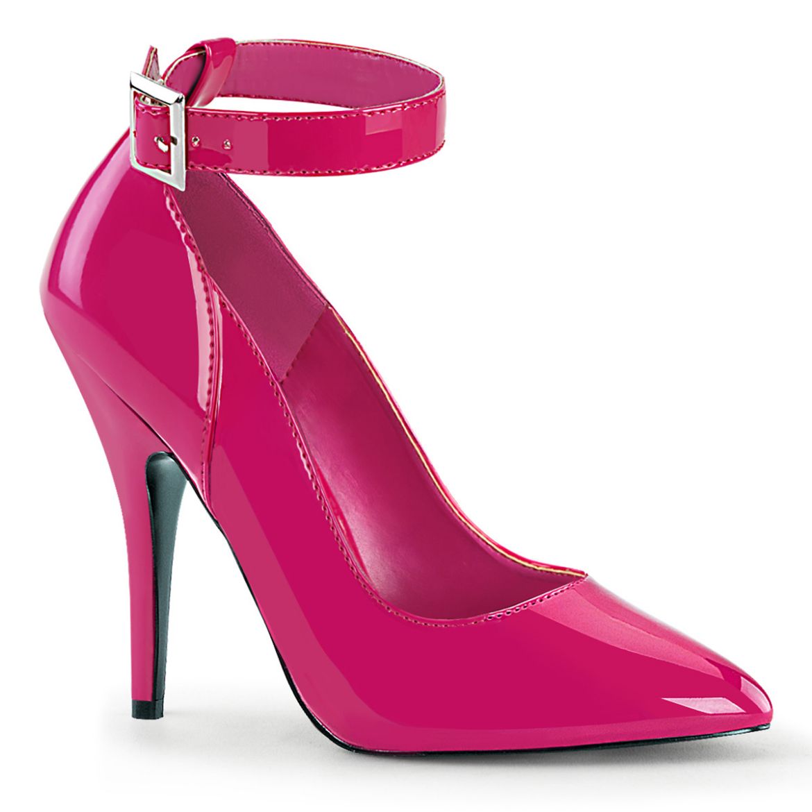 Product image of Pleaser SEDUCE-431 Hot Pink Patent 5 inch (12.7 cm) Heel Ankle Strap Pump Court Pump Shoes