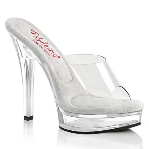 Image of Fabulicious MAJESTY-501 Clr/Clr 5 Inch Heel 7/8 Inch PF Slide