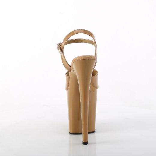 Product image of Pleaser FLAMINGO-809 Toffee Pat/Toffee 8 Inch Heel 4 Inch PF Ankle Strap Sandal