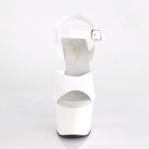 Product image of Pleaser Adore-708N White (Jelly-Like) Tpu/White, 7 inch (17.8 cm) Heel, 2 3/4 inch (7 cm) Platform Sandal Shoes