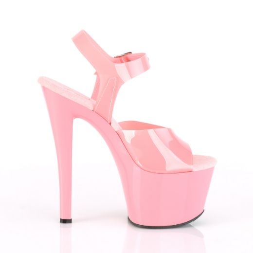 Product image of Pleaser Sky-308N Baby Pink (Jelly-Like) Tpu/Baby Pink, 7 inch (17.8 cm) Heel, 2 3/4 inch (7 cm) Platform Sandal Shoes