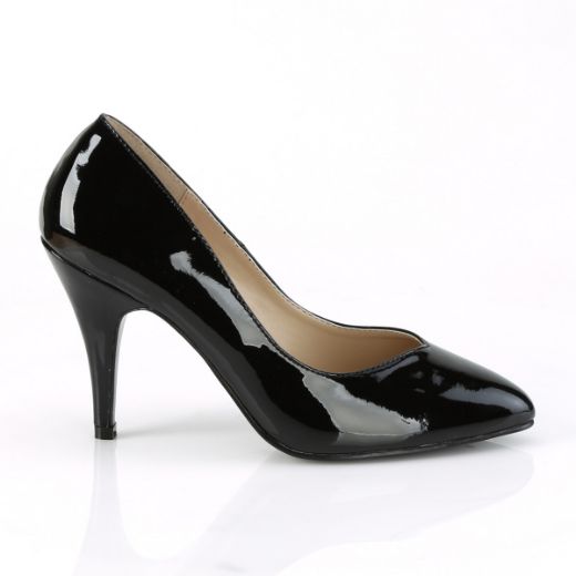 Product image of Pleaser Pink Label DREAM-420W Black Patent 4 inch (10.1 cm) Heel Pump Court Pump Shoes