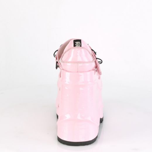 Product image of Demonia WAVE-48 Baby Pink Holographic Patent 6 inch (15.2 cm) Wedge Platform Maryjane