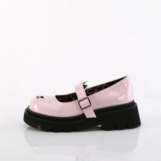 Product image of Demonia RENEGADE-56 B. Pink Pat 2 1/2 Inch Tiered Platform Maryjane