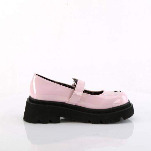 Product image of Demonia RENEGADE-56 B. Pink Pat 2 1/2 Inch Tiered Platform Maryjane