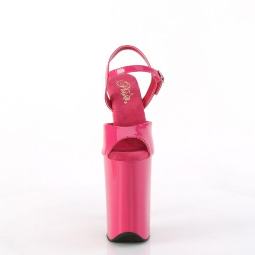 Product image of Pleaser INFINITY-909 H. Pink Pat/H. Pink 9 Inch Heel 5 1/4 Inch PF Ankle Strap Sandal