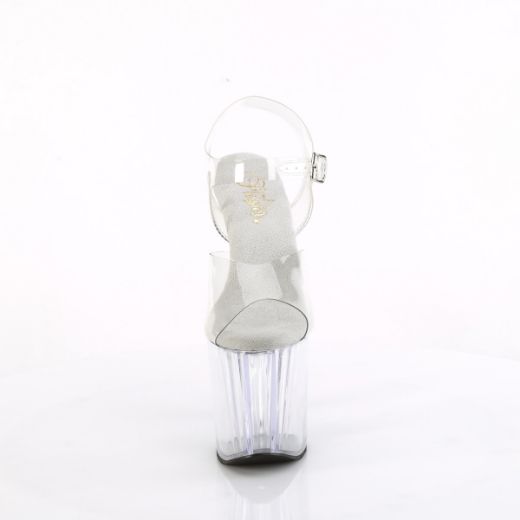 Product image of Pleaser ENCHANT-708 Clr/Clr 7 1/2 Inch Heel 3 1/2 Inch PF Ankle Strap Sandal