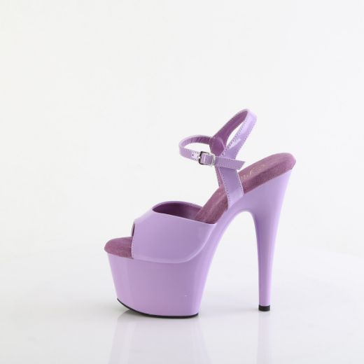 Product image of Pleaser ADORE-709 Lavender Pat/Lavender 7 Inch Heel 2 3/4 Inch PF Ankle Strap PF Sandal