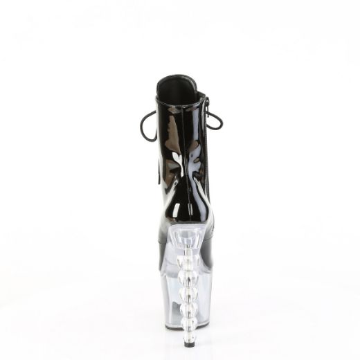 Product image of Pleaser BLISS-1020BC Blk Pat/Blk-Clr Ombre 7 Inch Heel 2 3/4 Inch PF Ankle Boot