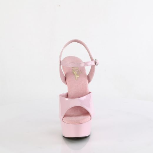 Product image of Pleaser DELIGHT-609 B. Pink Pat/B. Pink 6 Inch Heel 1 3/4 Inch PF Ankle Strap Sandal