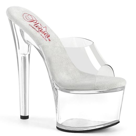 Product image of Pleaser PASSION-701 Clr/Clr 7 Inch Heel 2 3/4 Inch PF Comfort Width Slide