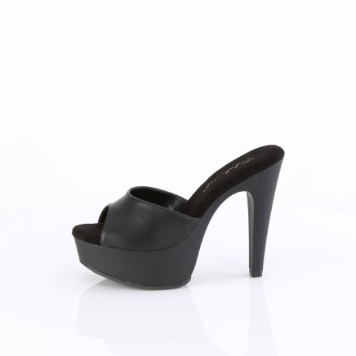 Product image of Fabulicious MARTINI-501 Blk Faux Leather/Blk Matte 5 Inch Heel 1 3/4 Inch PF Slide