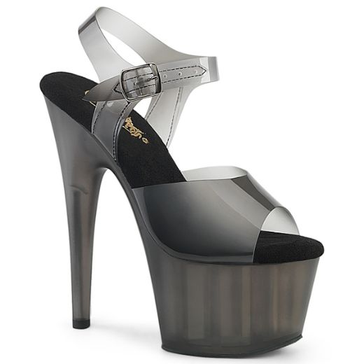 Product image of Pleaser ADORE-708N-T Blk Gradient TPU/Smoke Tinted 7 Inch Heel 2 3/4 Inch Tinted PF Ankle Strap Sandal