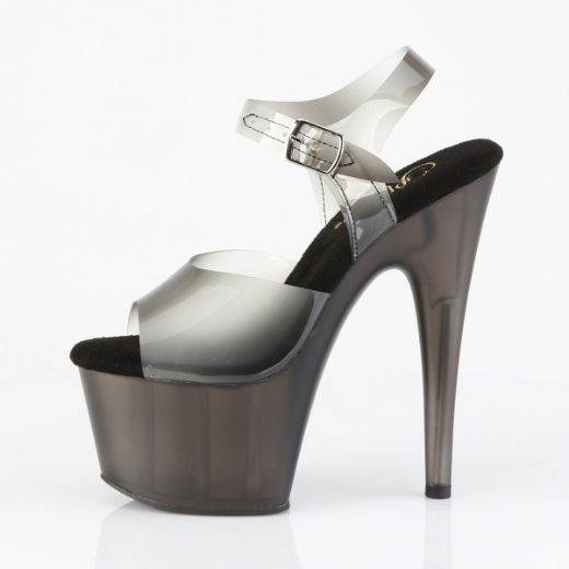 Product image of Pleaser ADORE-708N-T Blk Gradient TPU/Smoke Tinted 7 Inch Heel 2 3/4 Inch Tinted PF Ankle Strap Sandal