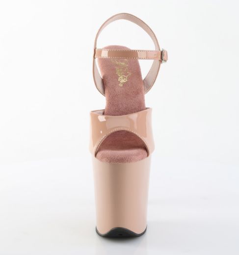 Product image of Pleaser FLAMINGO-809 Blush Pat/Blush 8 Inch Heel 4 Inch PF Ankle Strap Sandal
