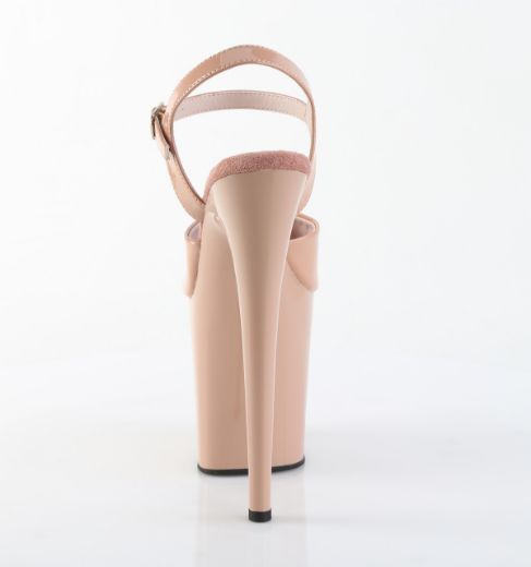 Product image of Pleaser FLAMINGO-809 Blush Pat/Blush 8 Inch Heel 4 Inch PF Ankle Strap Sandal