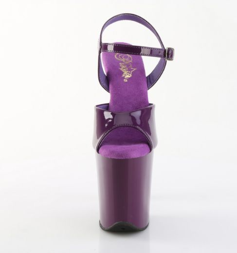 Product image of Pleaser FLAMINGO-809 Purple Pat/Purple 8 Inch Heel 4 Inch PF Ankle Strap Sandal