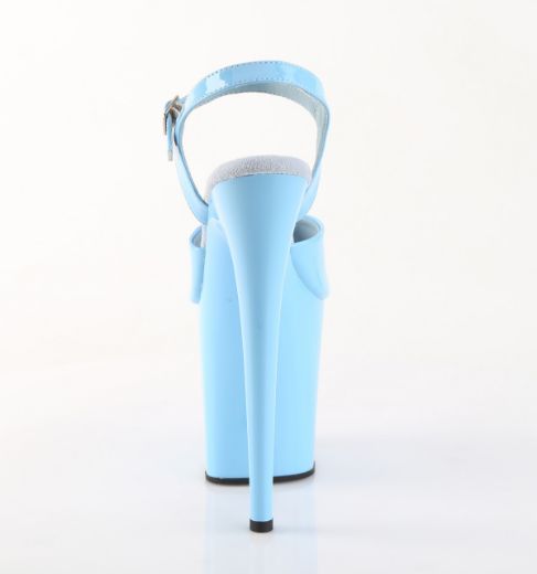 Product image of Pleaser FLAMINGO-809 B. Blue Pat/B. Blue 8 Inch Heel 4 Inch PF Ankle Strap Sandal