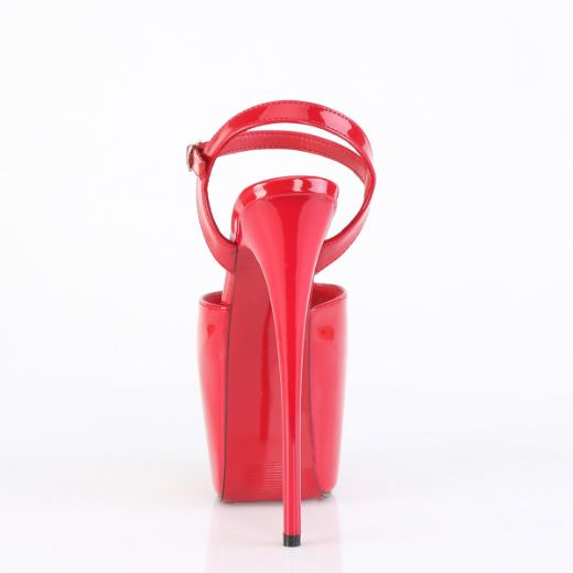 Product image of Pleaser JUBILANT-09 Red Pat 7 Inch Heel 3 Inch Concealed PF Ankle Strap Sandal