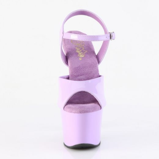 Product image of Pleaser SKY-309 Lavender Pat/Lavender 7 Inch Heel 2 3/4 Inch PF Ankle Strap Sandal