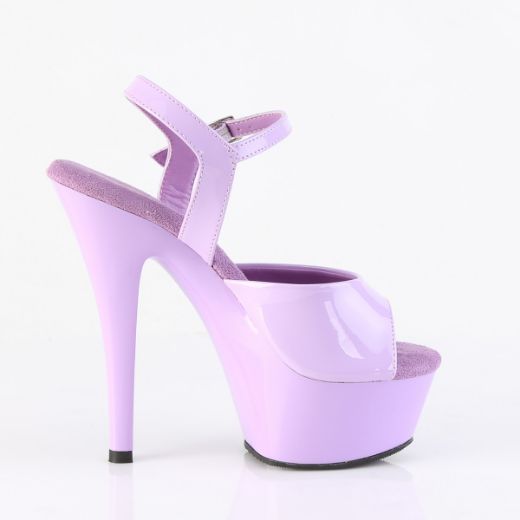 Product image of Pleaser KISS-209 Lavender Pat/Lavender 6 Inch Heel Ankle Strap P/F Sandal