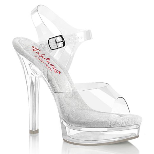 Product image of Fabulicious MAJESTY-508 Clr/Clr 5 Inch Heel 7/8 Inch PF Ankle Strap Sandal