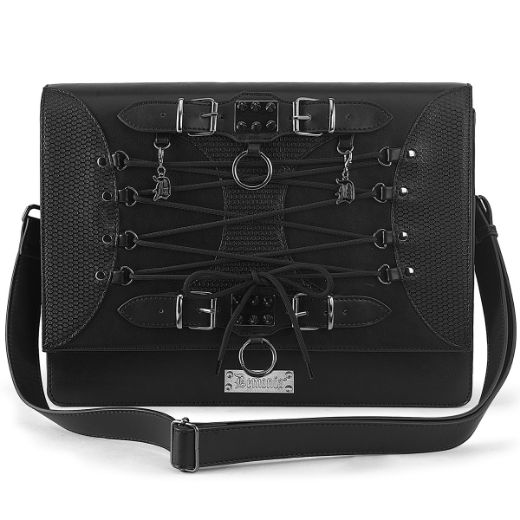 Product image of Demoniacult HB-661 Blk Vegan Leather  Faux Leather Large Crossbody 35x26x12 cm Bag