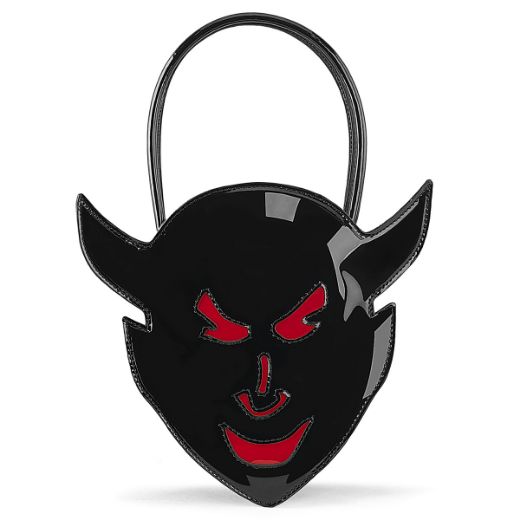 Product image of Demoniacult HB-112 Blk-Red Patent Patent Devil Head Handbag 23x25x13 cm