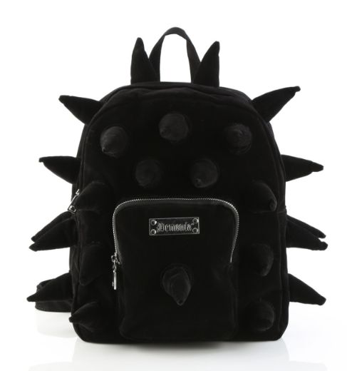 Product image of Demoniacult HB-113 Blk Velvet Velvet Spiked Mini Backpack 28x33x13 cm